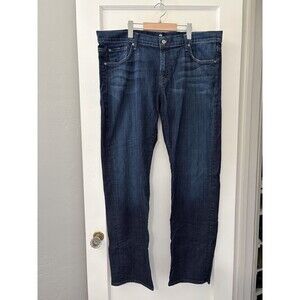 7 For All Mankind Austyn Jeans Mens 40x33 Blue Straight Leg Stretch Denim